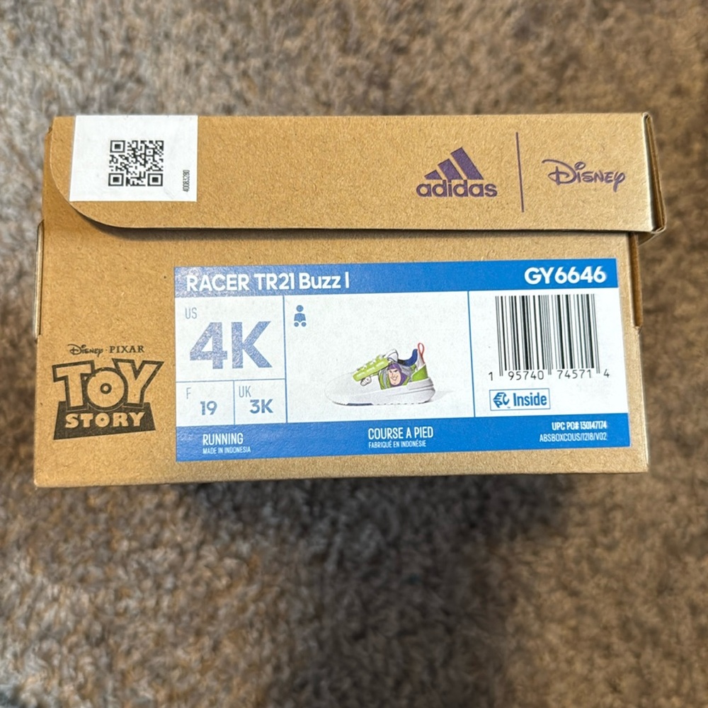 adidas Racer TR21 Buzz C Lightyear Disney White Green Kid Preschool Shoes‎ 4K